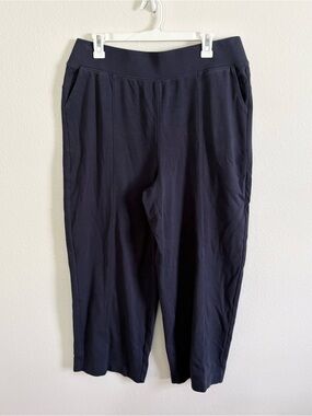Pact Organic Cotton Wide Leg Sweatpants Size XL Navy Blue Pockets Causal Comfort